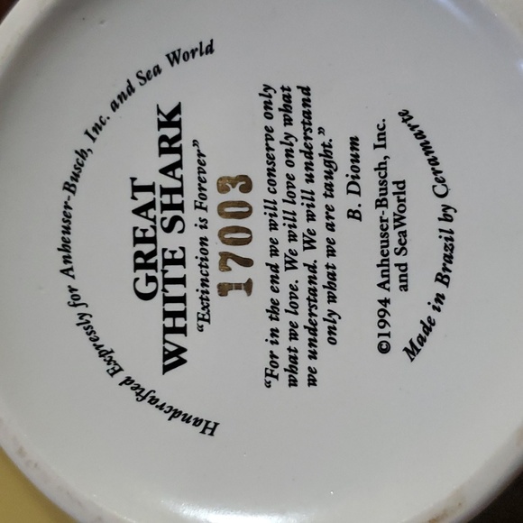 Anheuser-Busch Great White Shark beer stien - Picture 6 of 7